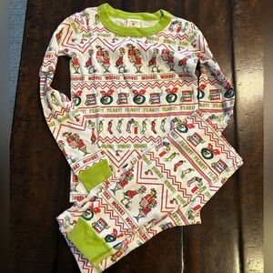 Hanna Andersson Grinch print pajamas size 140 (10)